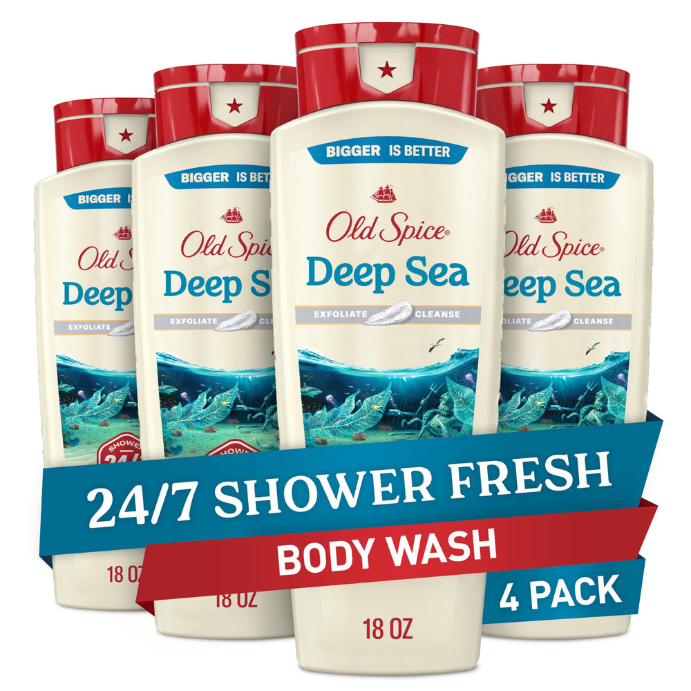 Old Spice botellas vertiendo, limpieza rápida y aroma duradero para el día
