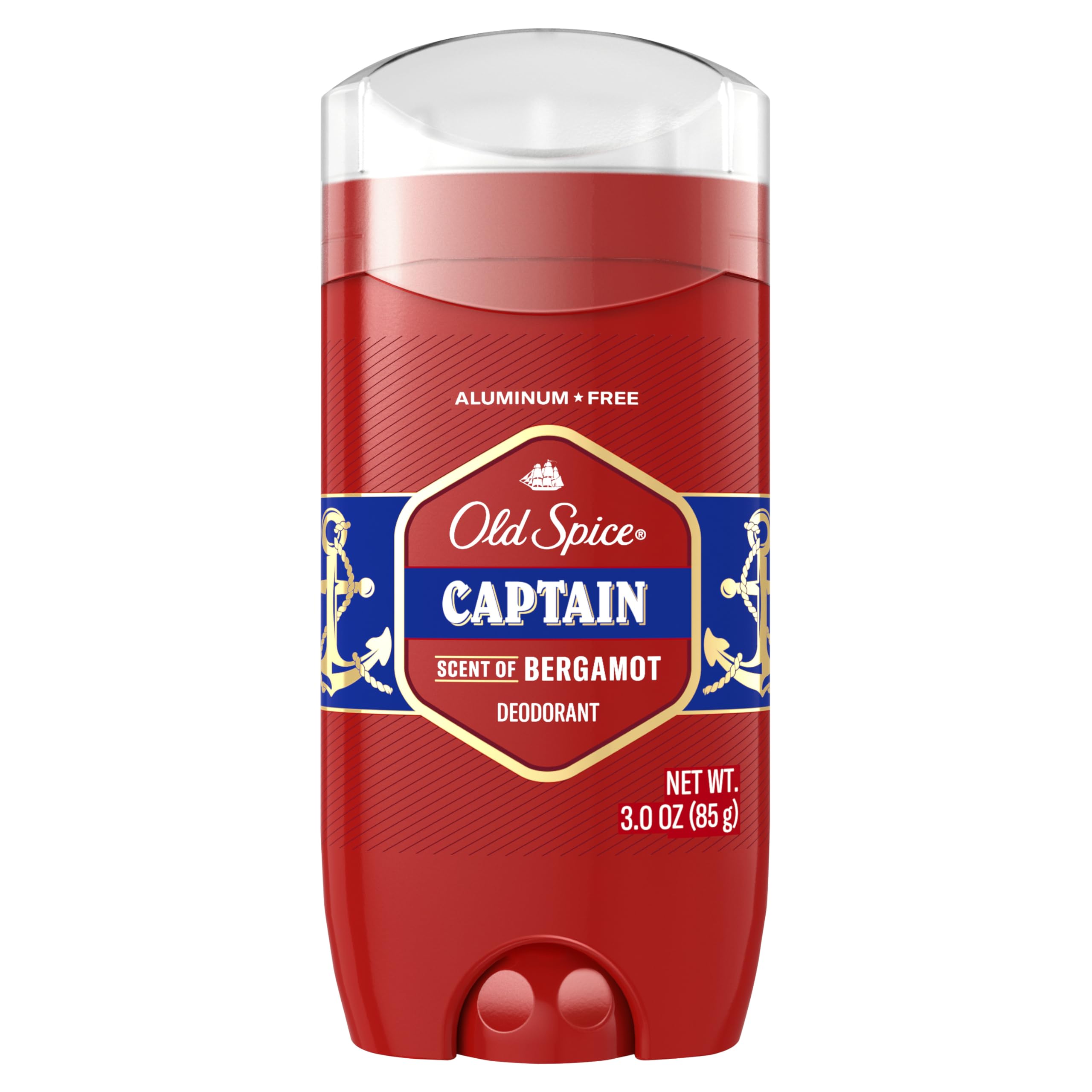 Old Spice Capitán Bergamota: botella visible con aroma duradero y fresco.