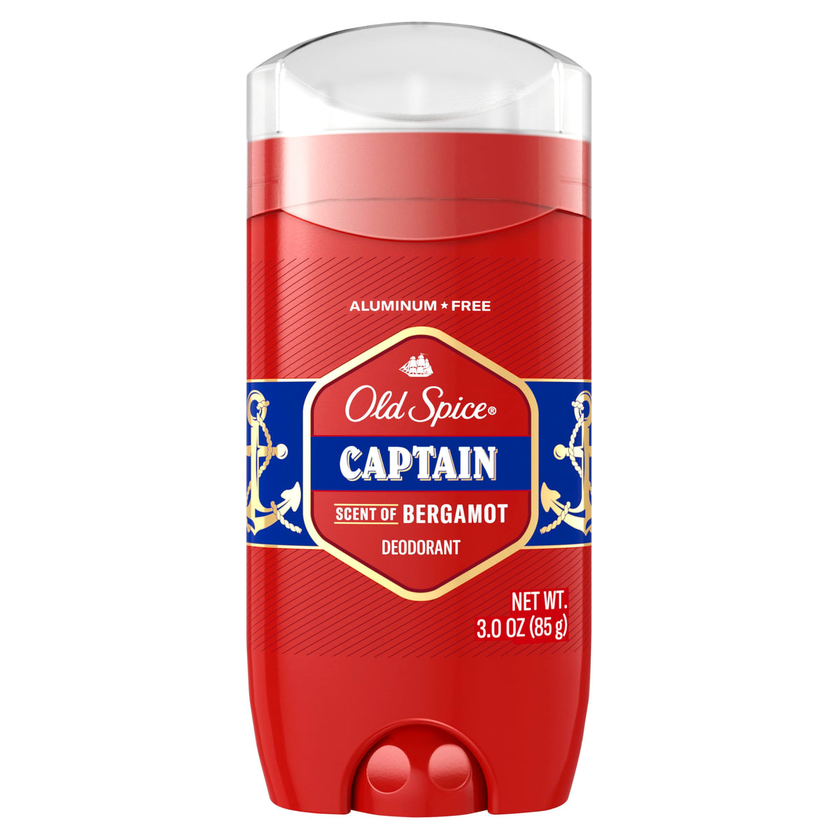 Old Spice Capitán Bergamota: botella visible con aroma duradero y fresco.