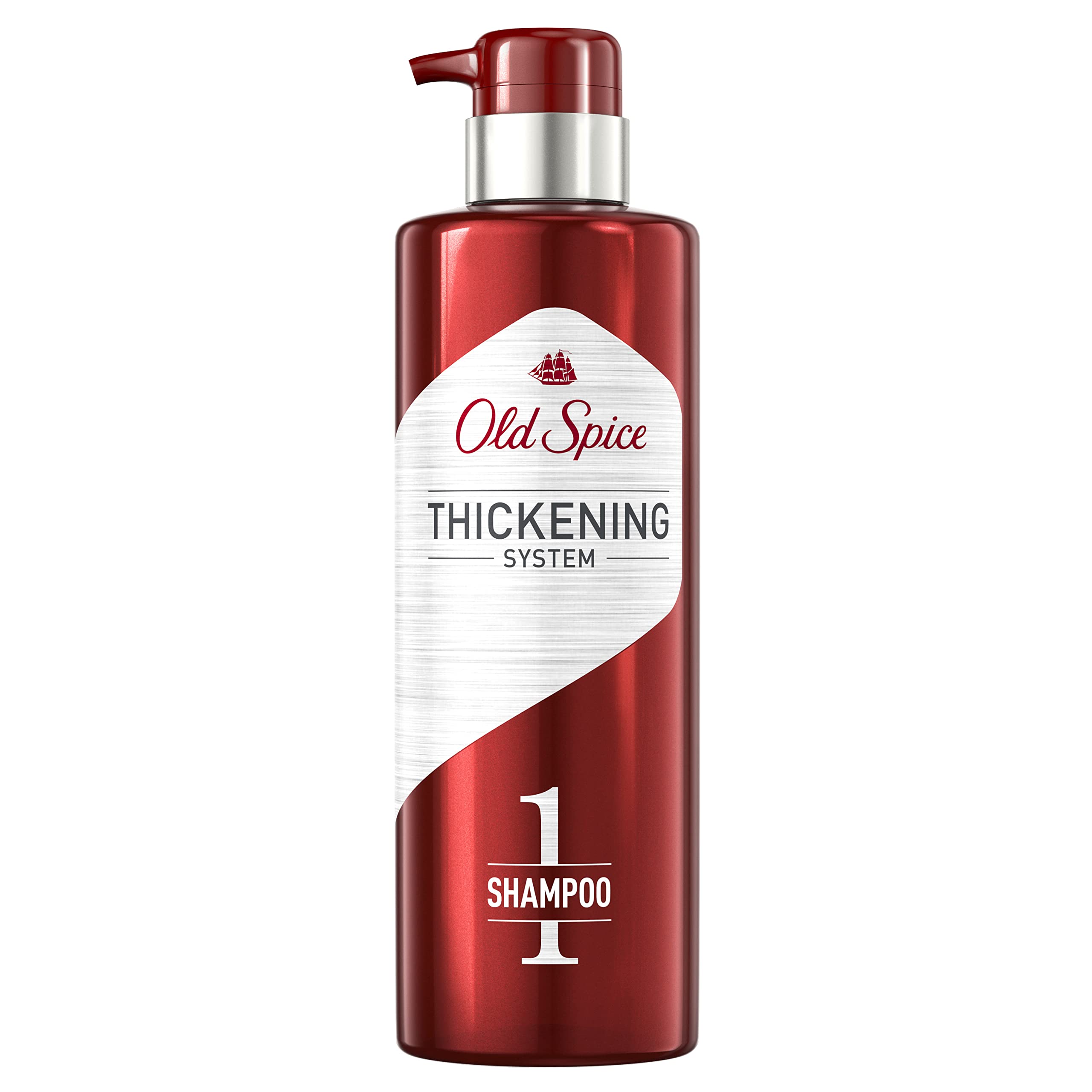 Champú Old Spice con biotina en botella para cabello más abundante.