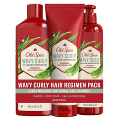 Old Spice champú botella para cabello limpio e hidratado con aloe y aceite de aguacate.
