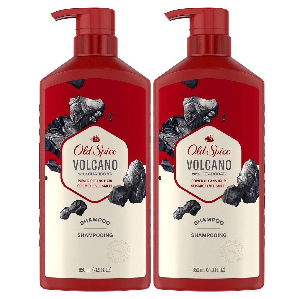 Old Spice Charcoal Champú para hombres: paquete doble y limpieza intensiva.
