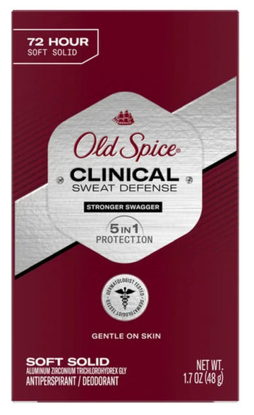 Old Spice Sweat Defense soft solid stick being applied for all-day dryness.