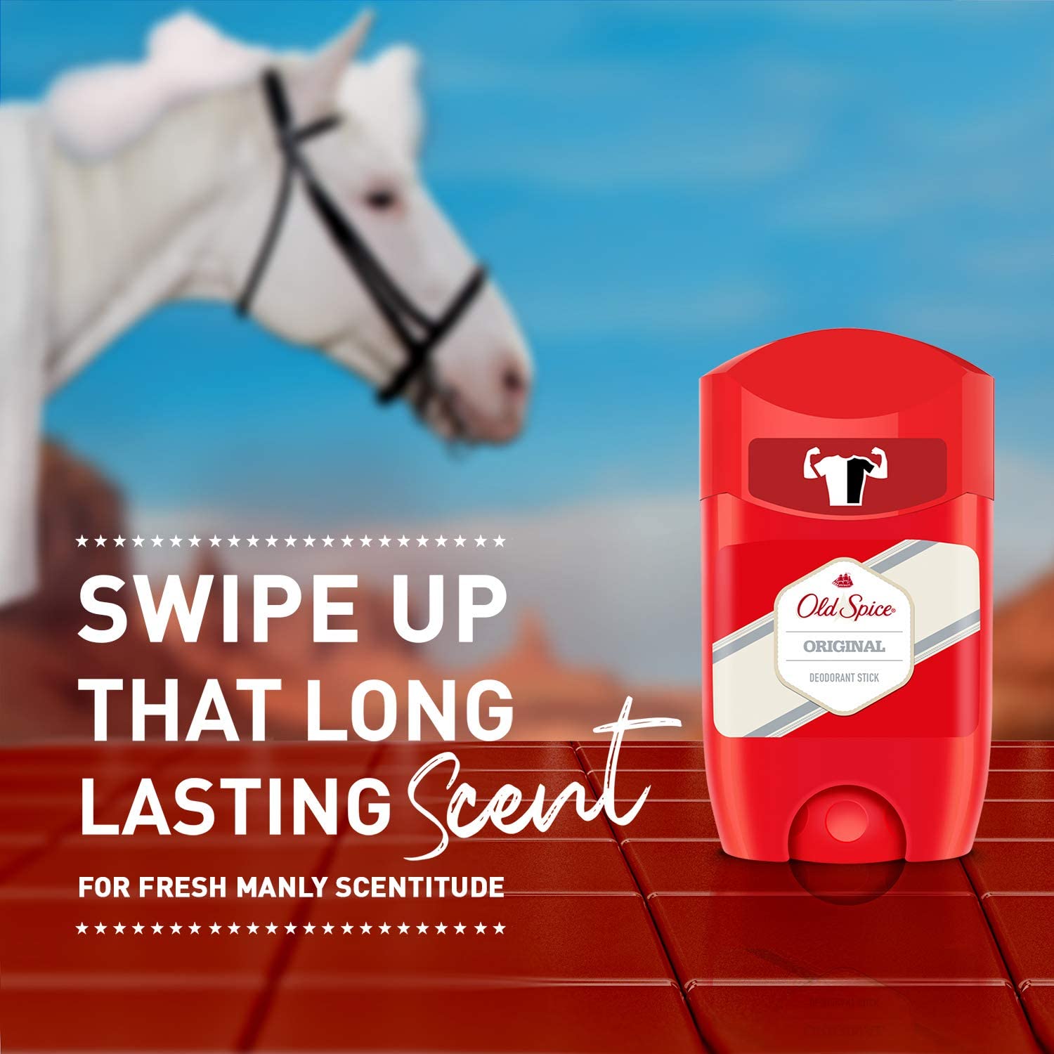 Old Spice desodorante Original en barra 50ml empaque compacto para viajar con facilidad