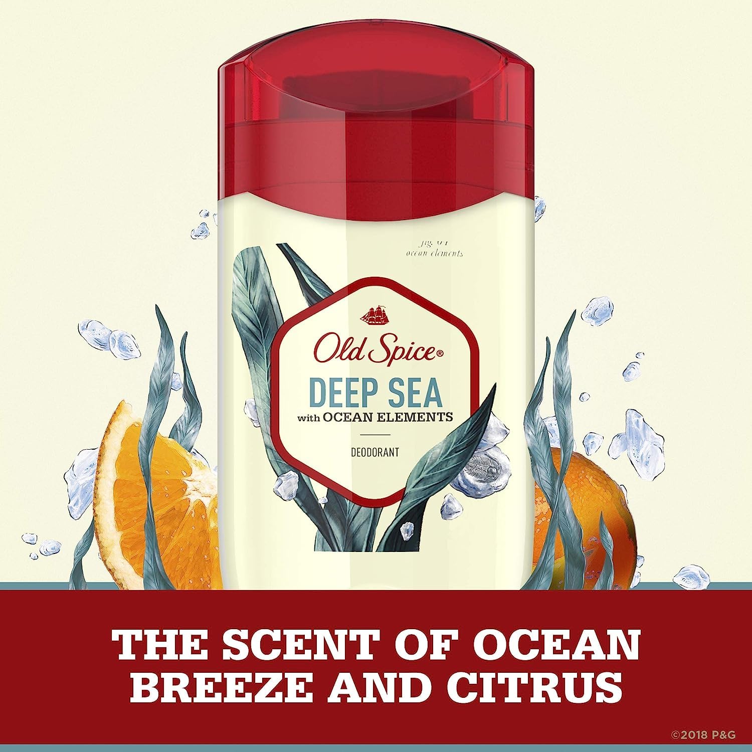 Elementos del oceano en Old Spice, fragancia duradera para días activos