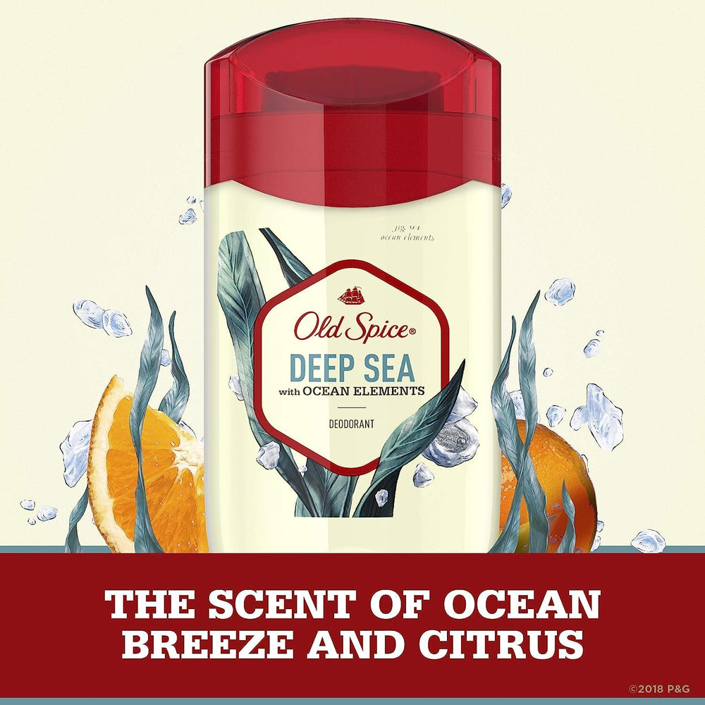 Elementos del oceano en Old Spice, fragancia duradera para días activos