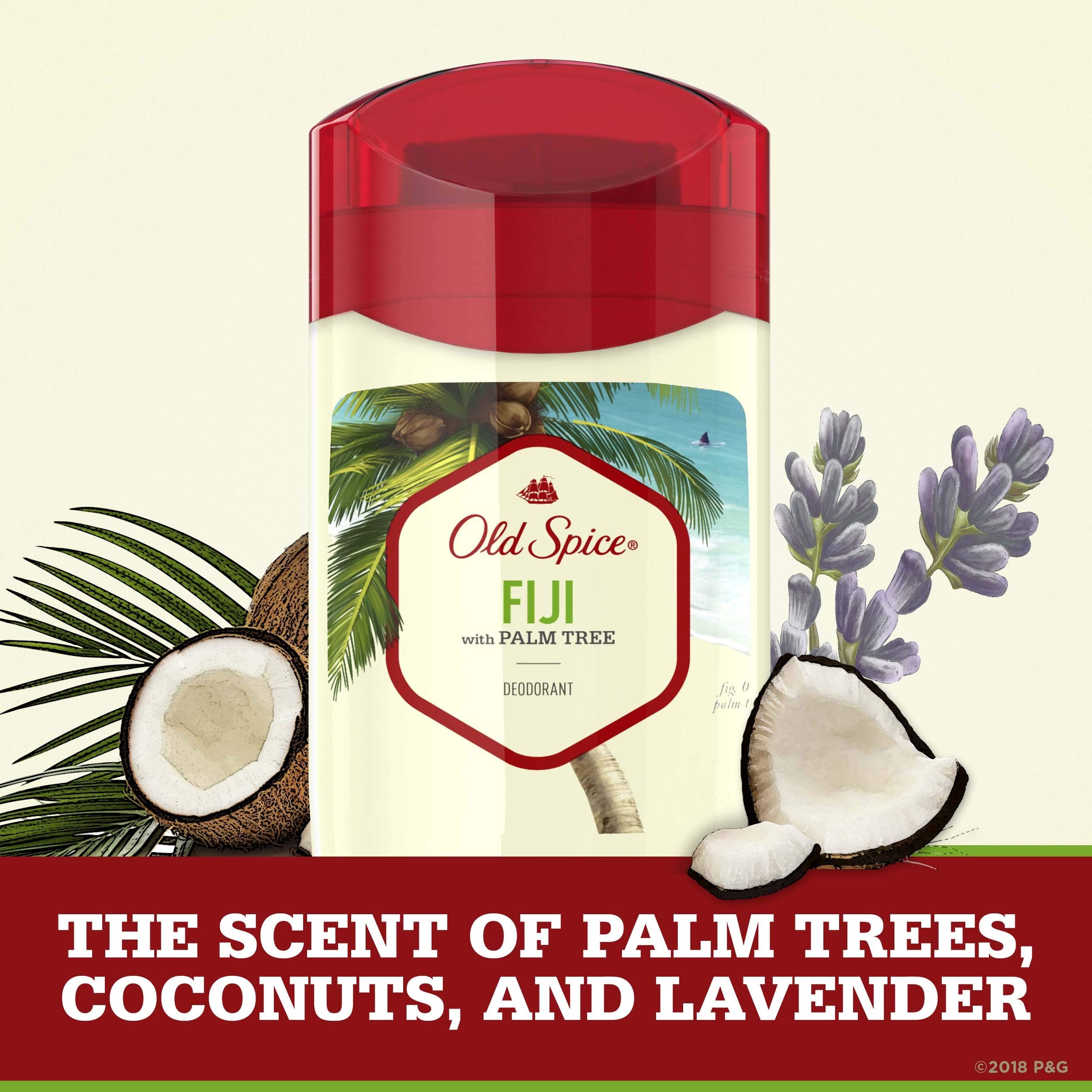 Old Spice Fiji Palma uso diurno, comodidad durante todo el día.