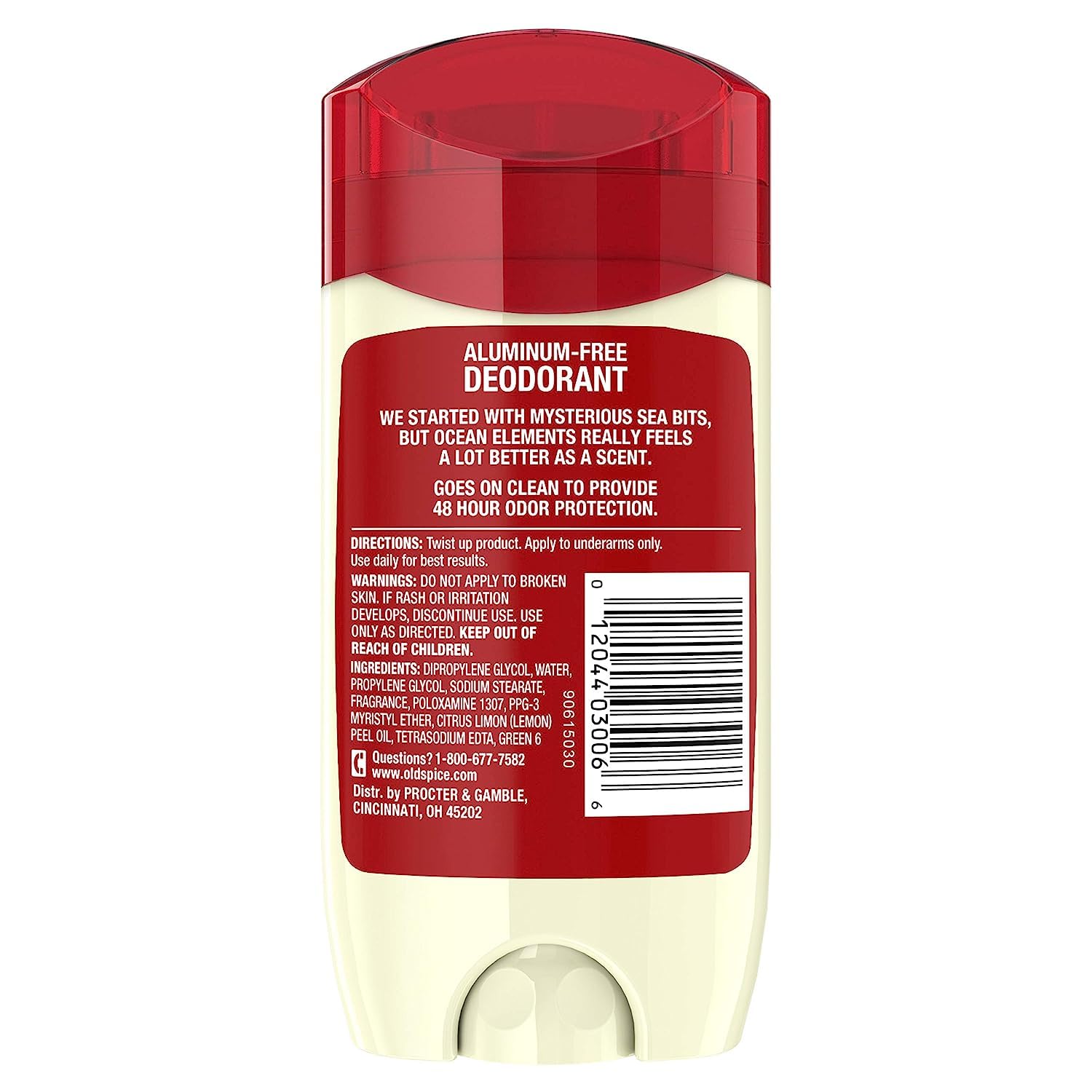 Fragancia marina cítrica en Old Spice Desodorante, sensación refrescante tras la ducha