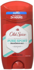 Old Spice Desodorante Pure Sport en barra, larga duración para uso diario.