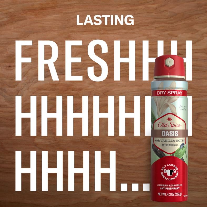 Etiqueta de 24/7 frescura de Old Spice para aroma duradero.