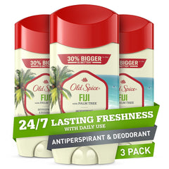 Old Spice Fiji Palmera desodorante frasco: aroma tropical para frescura diaria
