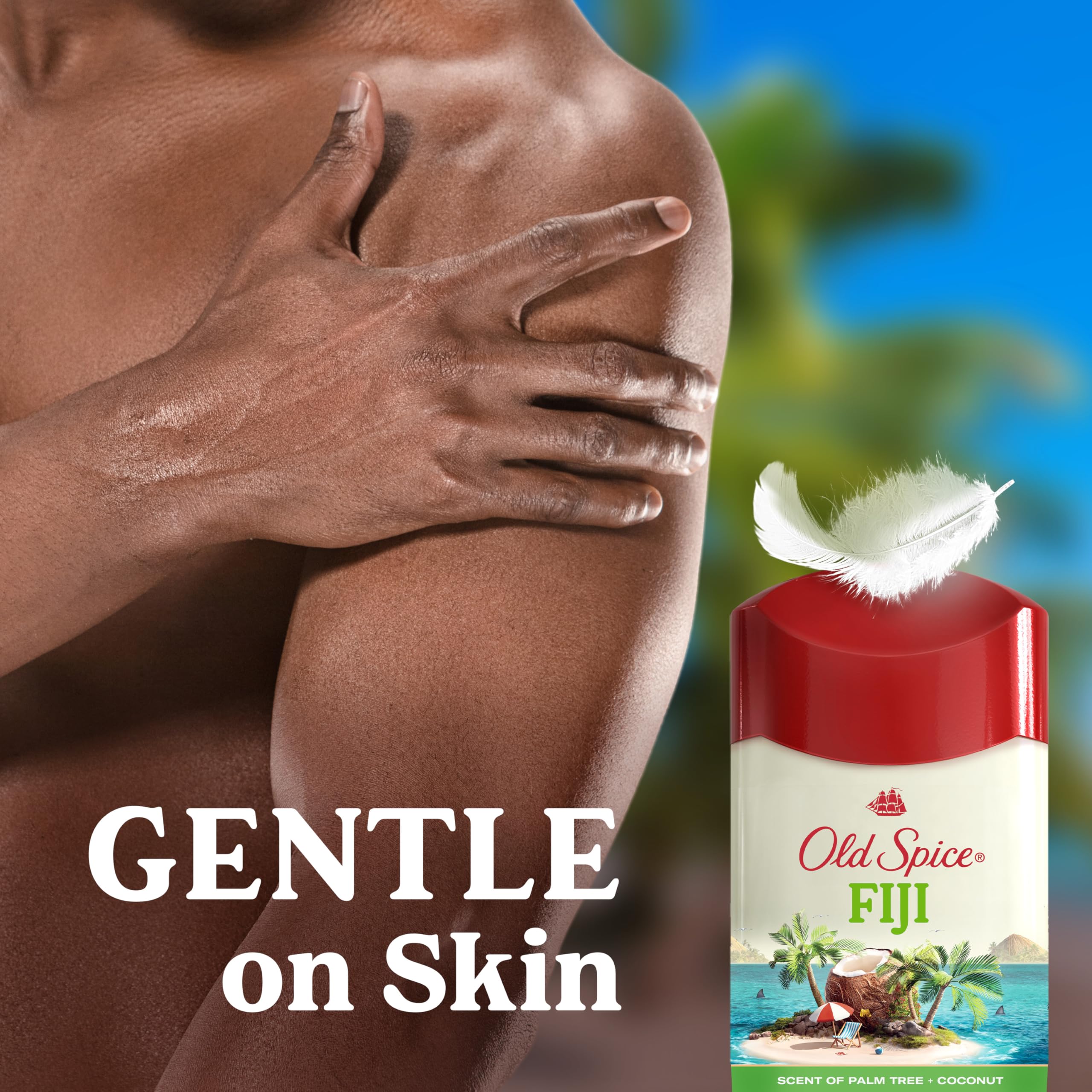 Empaque exterior de Old Spice Fiji Palmera para viaje y uso diario