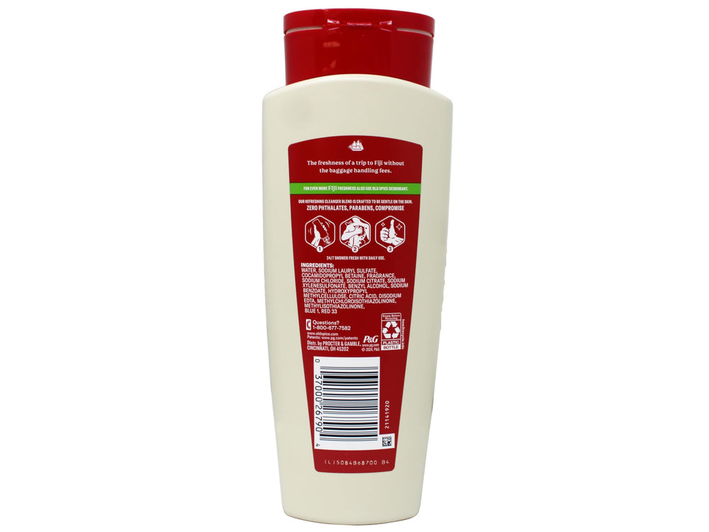 Old Spice Fiji peau douce après douche, hydratation légère