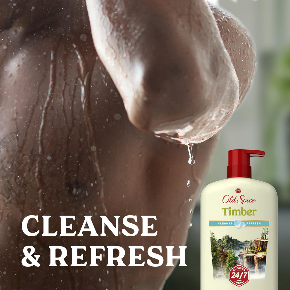 Fragancia madera-sandalo Old Spice, aroma masculino.
