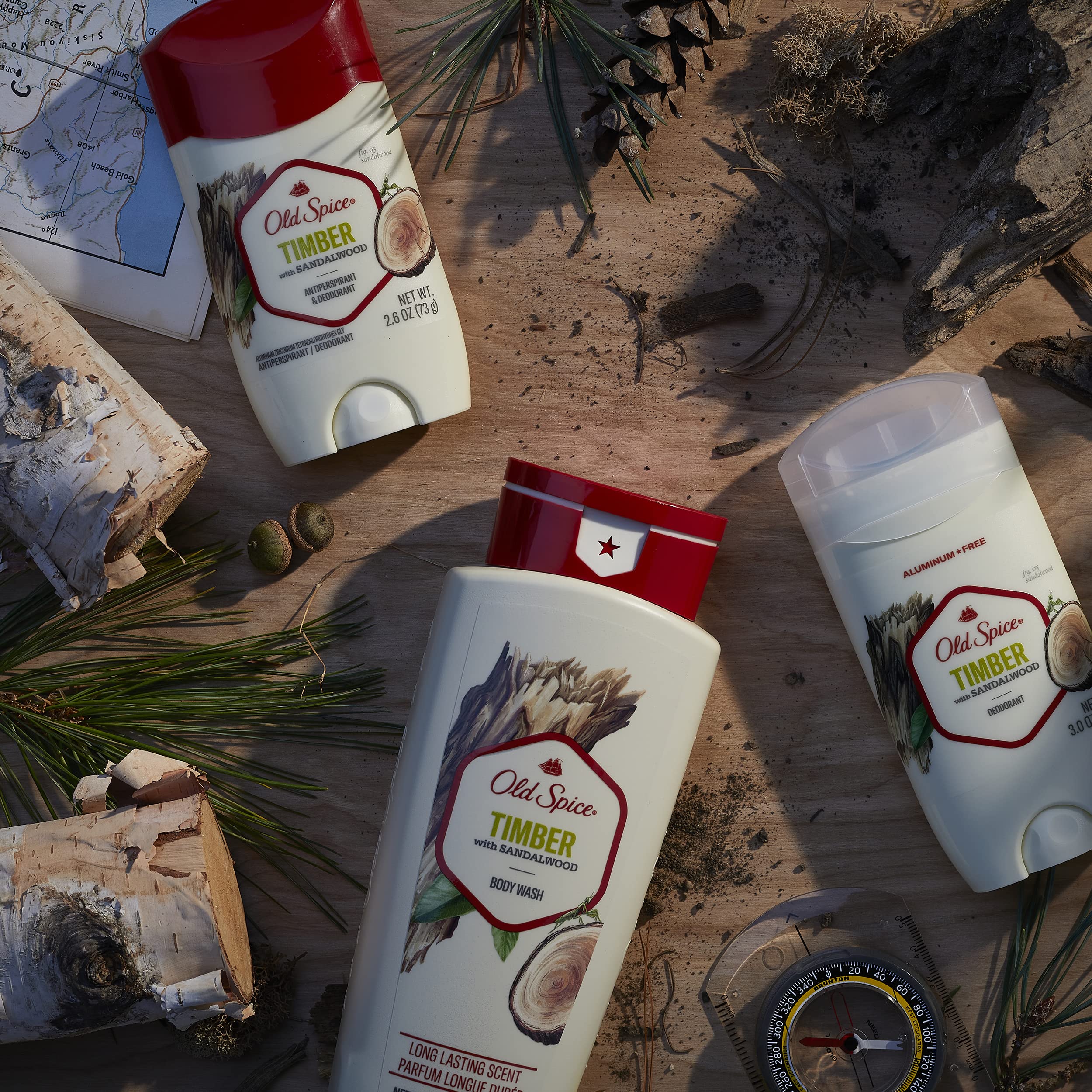 Control del olor con Timber de Old Spice para confianza durante actividades.
