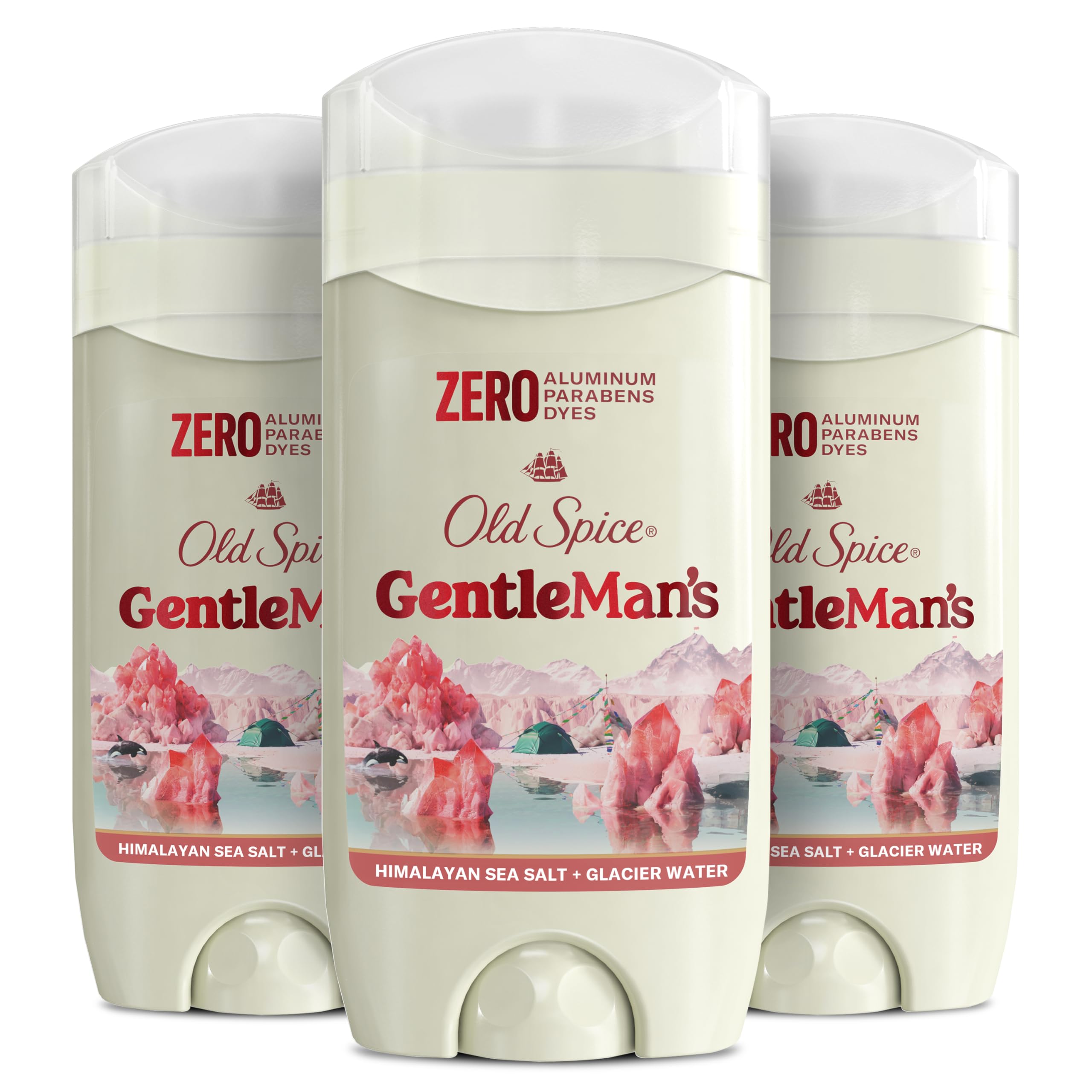 Old Spice GentleMan's aluminum-free deodorant pack-shot shows long-lasting freshness for daily wear.