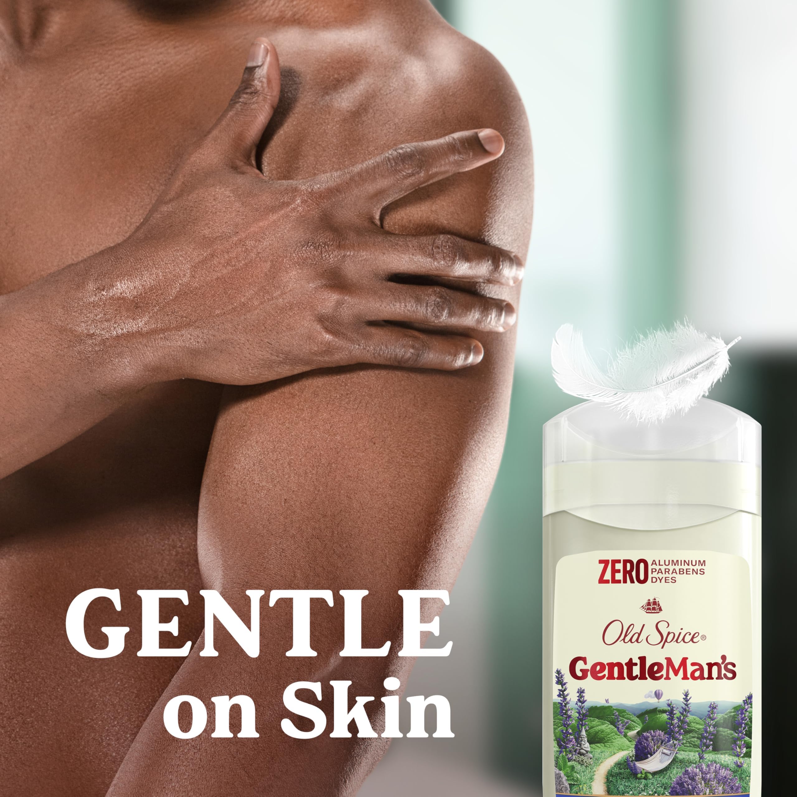 Textura suave de Old Spice GentleMan's Blend se desliza sin esfuerzo sobre la piel.