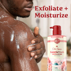 Old Spice GentleMan's gel de ducha exfoliante con textura suave para piel limpia