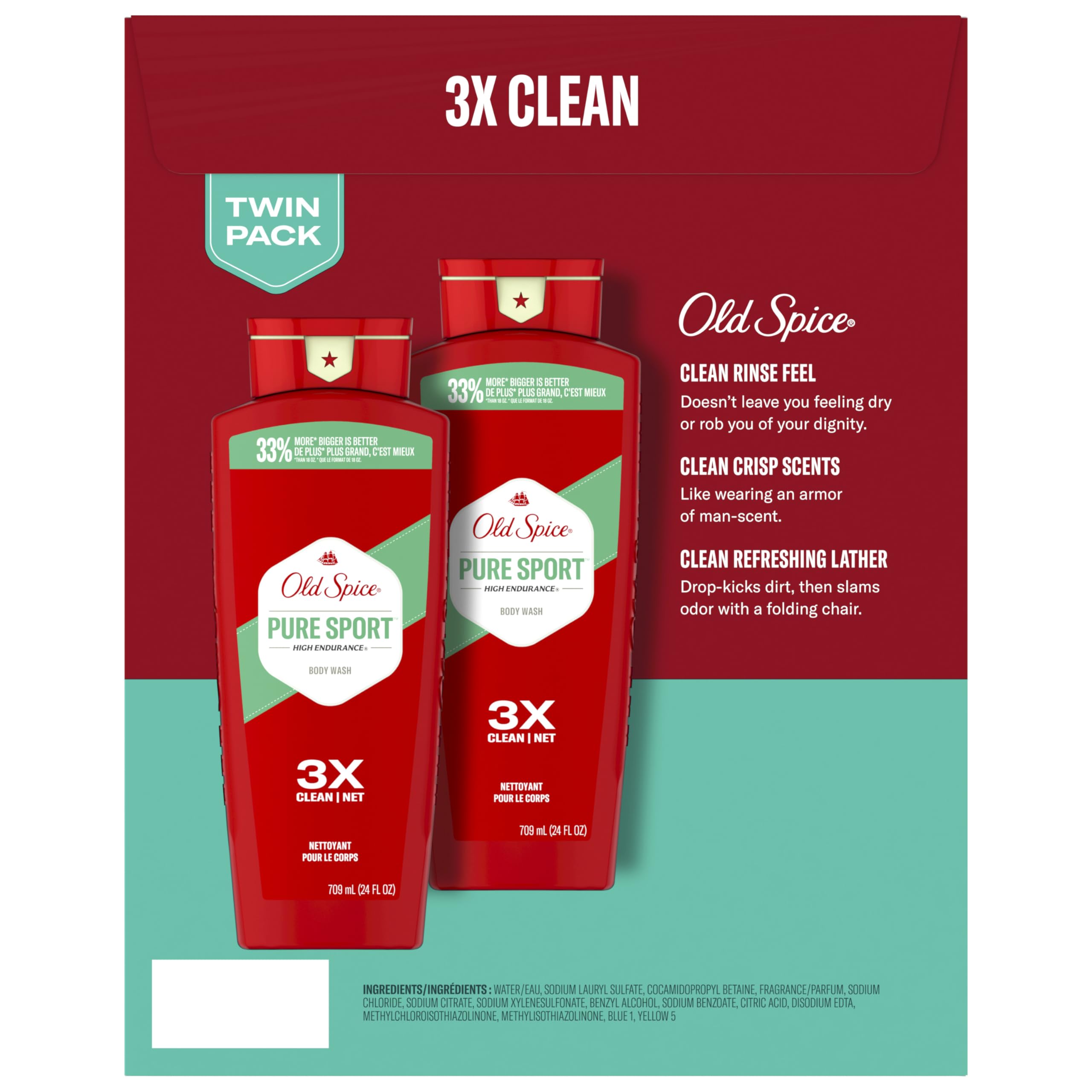 Etiqueta Pure Sport resalta fragancia cítrica para un aroma revitalizante.