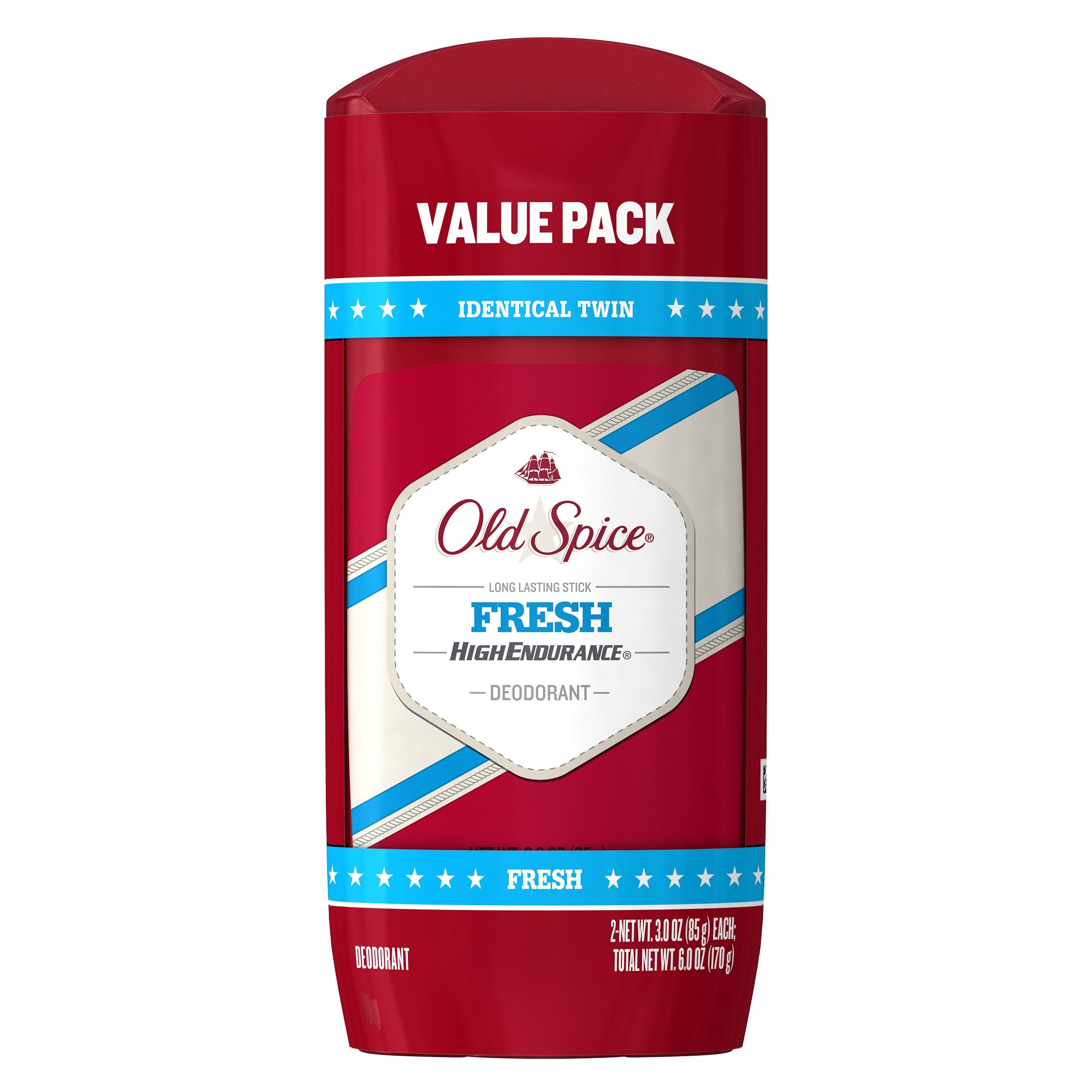 Old Spice High Endurance: paquete de dos desodorantes para protección diaria.