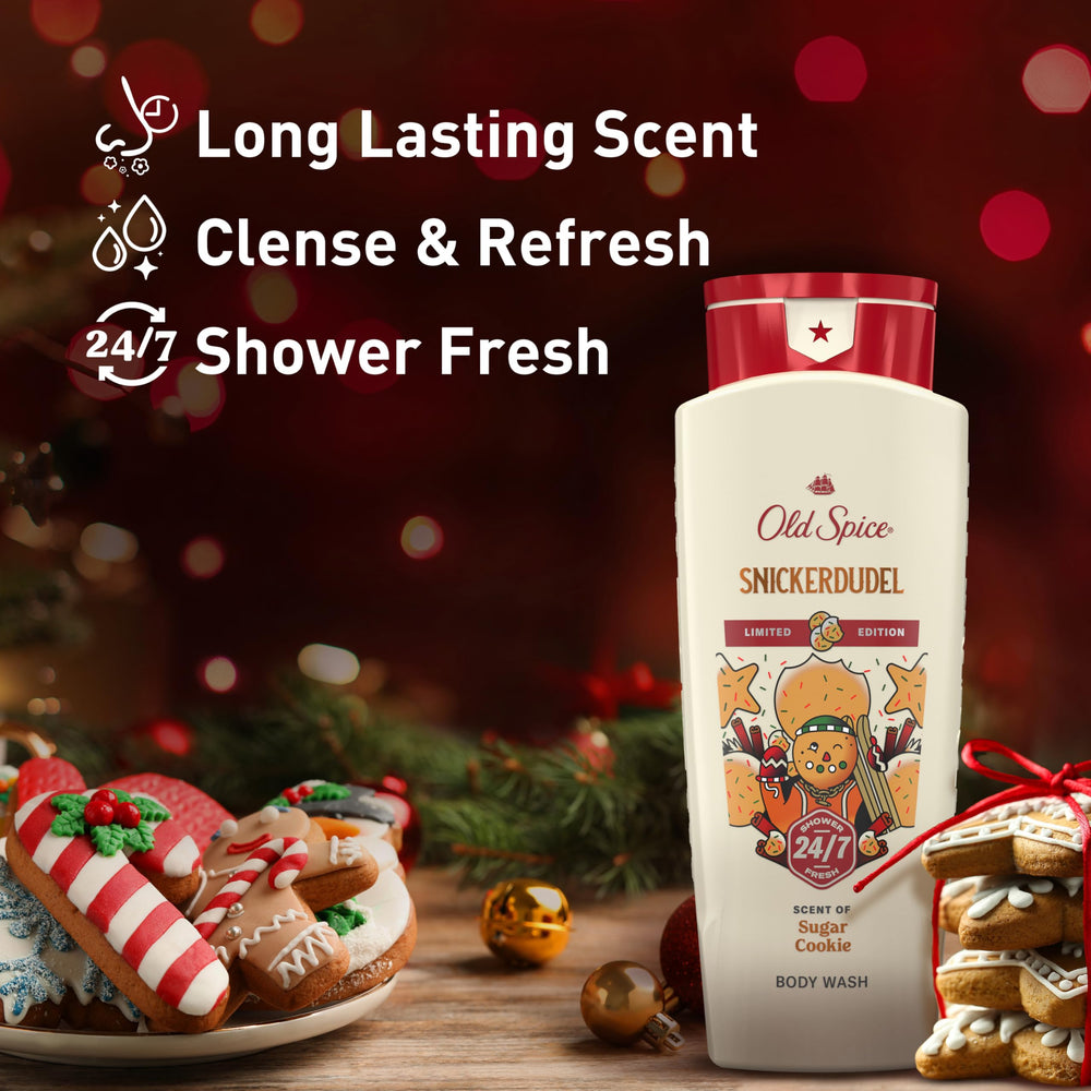 Old Spice Holidude gel de ducha Galleta de Azúcar, dulzura festiva para la piel.