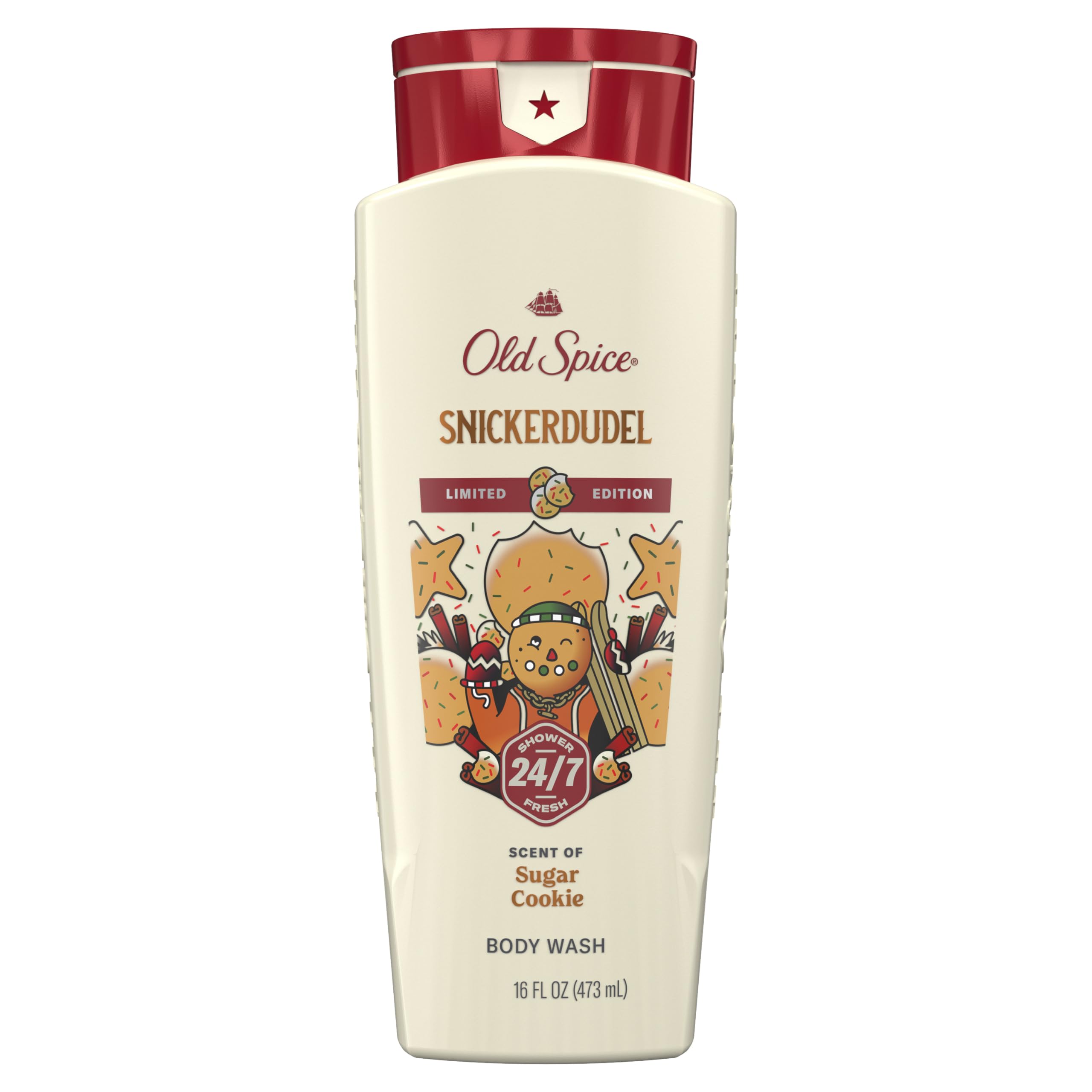 Old Spice Holidude gel de ducha Snickerdudel, aroma festivo para la ducha diaria.