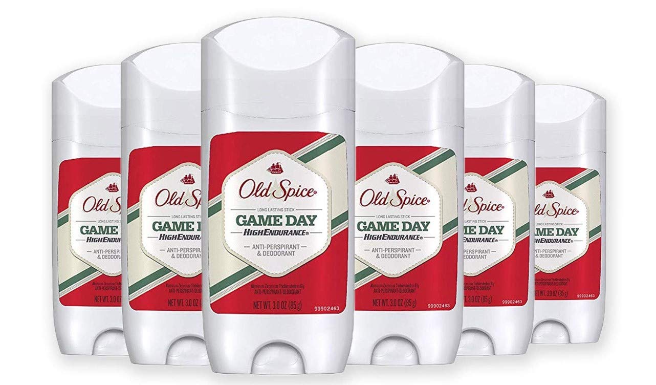 Old Spice Jour de Match bâton antitranspirant offre protection durable et discrète.