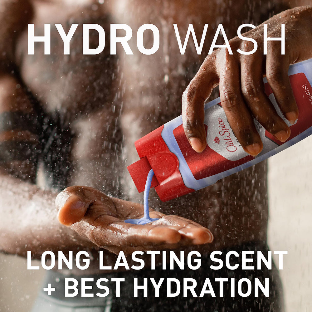 Old Spice Hydro Wash, fragancia 2 en 1 para cuerpo e hidratación diaria.