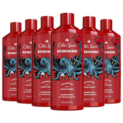 Old Spice Krakengard 2-en-1: flacon principal prêt à laver et nourrir les cheveux.