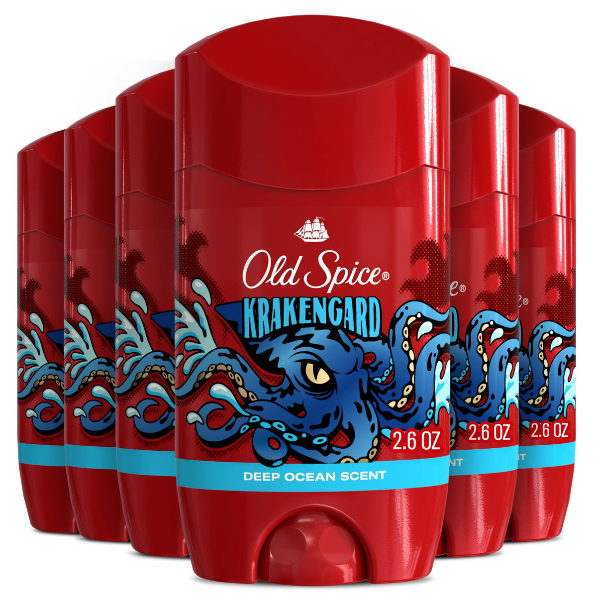 Old Spice Krakengard desodorante para hombre, aplicación invisible sin manchas.