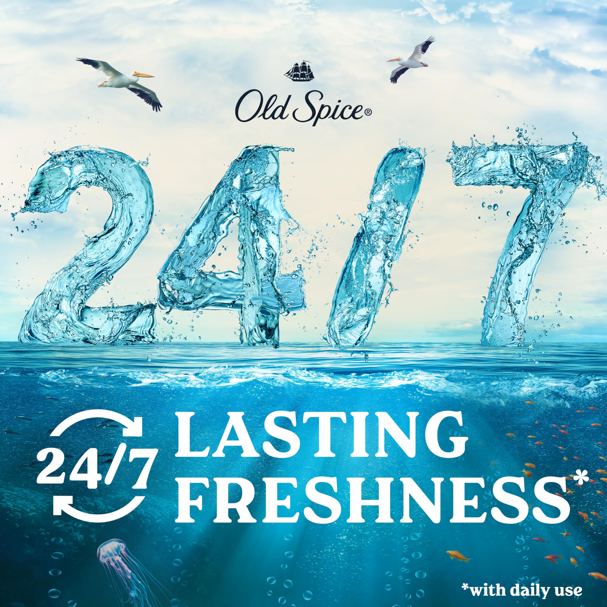 Old Spice minerales marinos, sensación de limpieza profunda y revitalizante