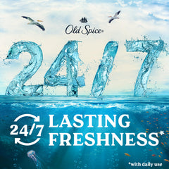 Old Spice minerales marinos, sensación de limpieza profunda y revitalizante
