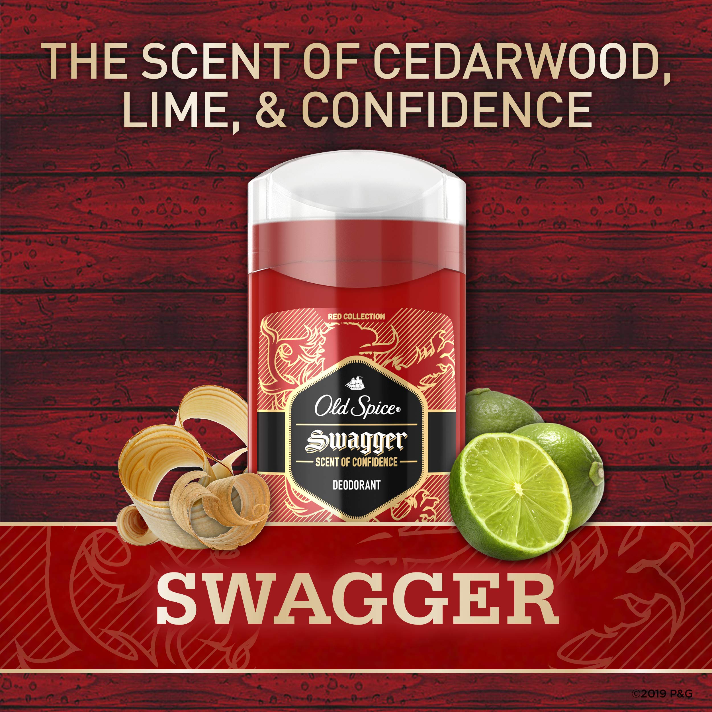 Old Spice Swagger aplicación en piel, sensación limpia durante horas