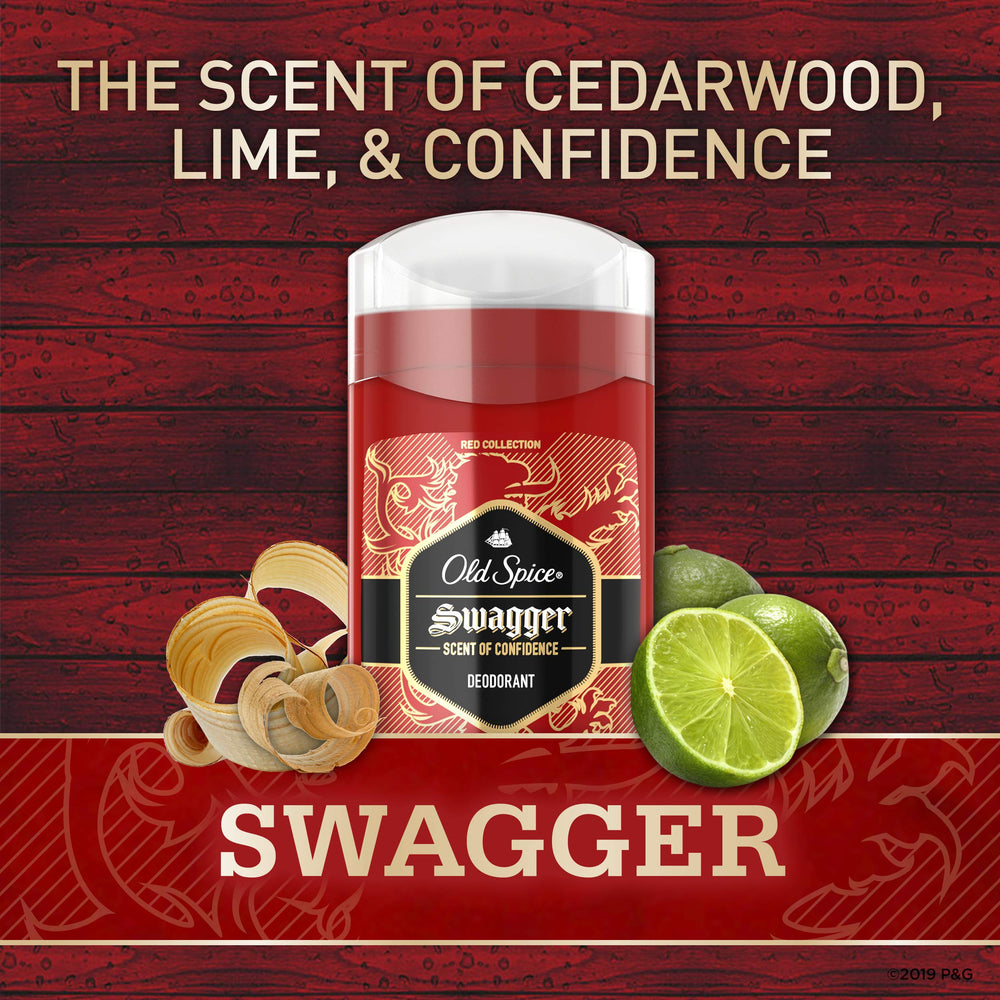 Old Spice Swagger aplicación en piel, sensación limpia durante horas
