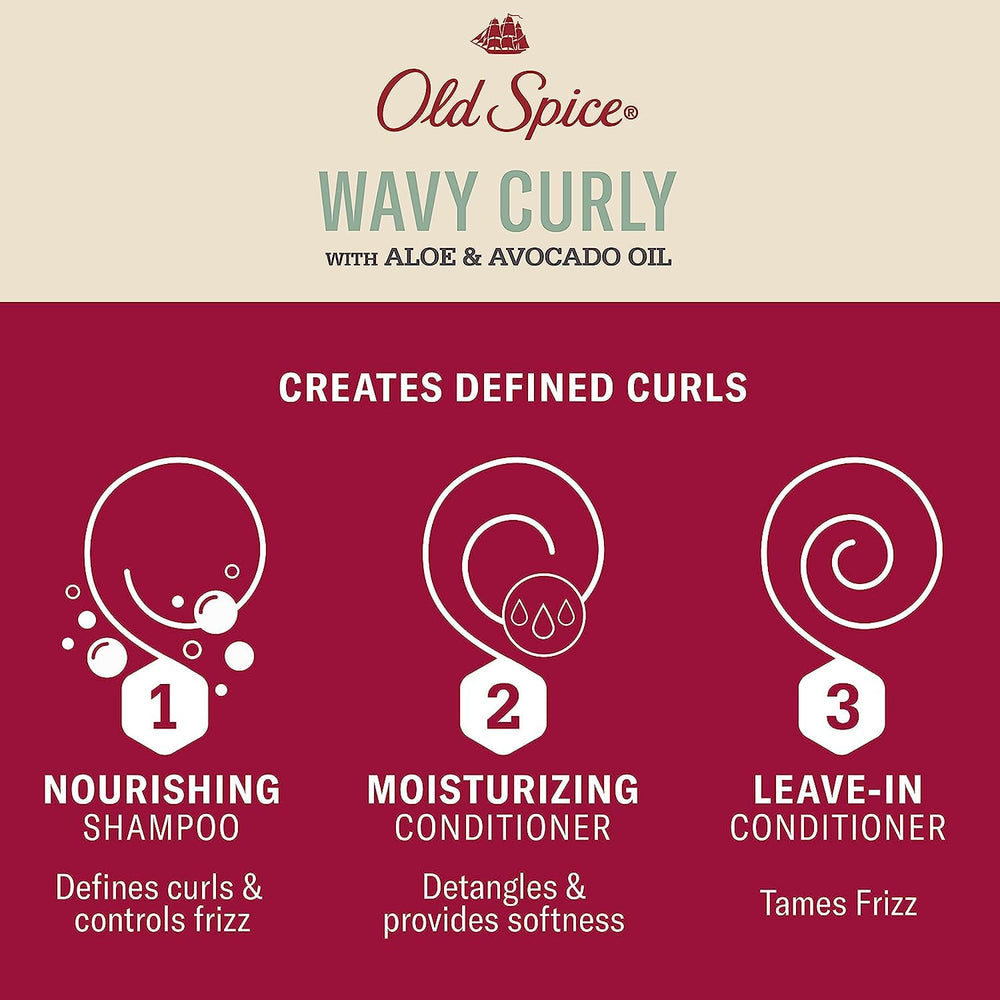 Rizos más definidos y suaves con el trío Old Spice para hombres.