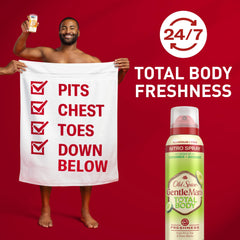 Old Spice Total Body Deodorant en mesa, frasco de 3.5 oz para uso diario.