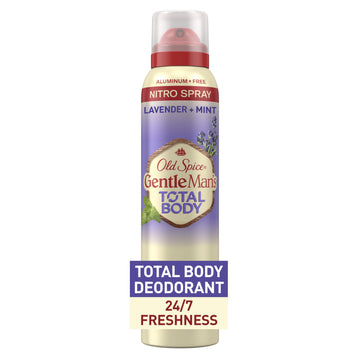 Old Spice Total Body Deodorant bottle front shows aluminum-free formula for all-over freshness