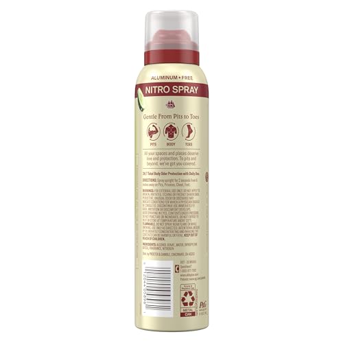 Old Spice Total Body Deodorant spray diario, protección contra olores en todo el cuerpo.