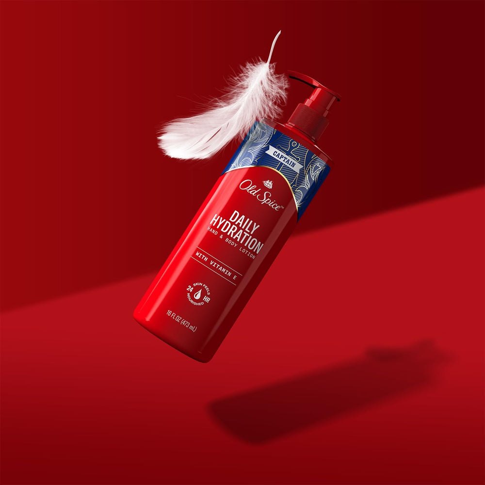 Old Spice vitamina E nutre la piel para uso diario.