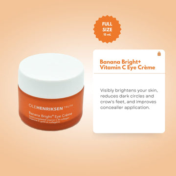 Textura cremosa de Banana Bright+ crema para ojos, suave al tacto