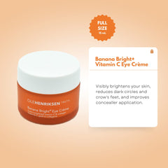 Textura cremosa de Banana Bright+ crema para ojos, suave al tacto