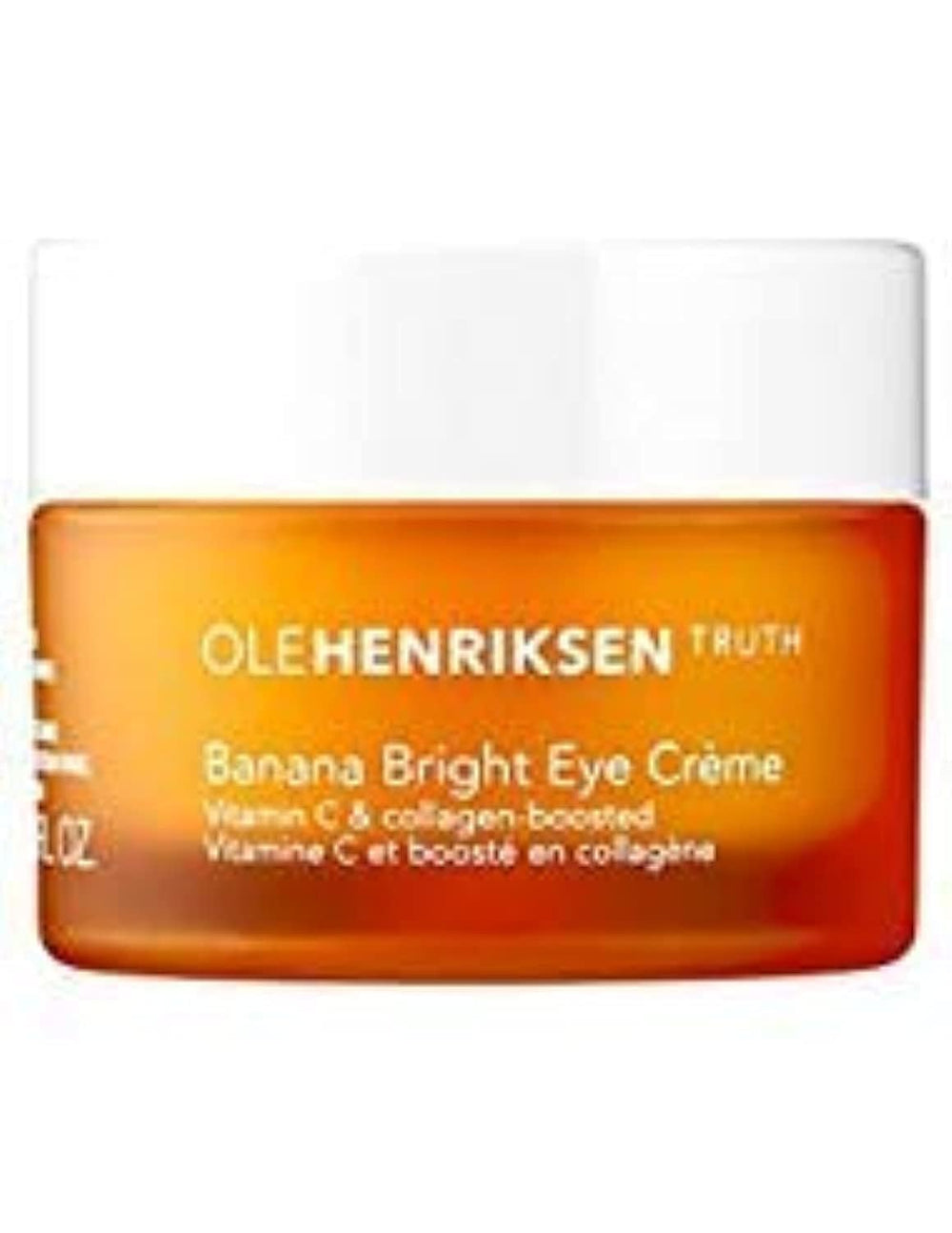 Ole Henriksen Banana Bright Eye Creme en botella de viaje de 0,1 onza para iluminar la zona ocular.