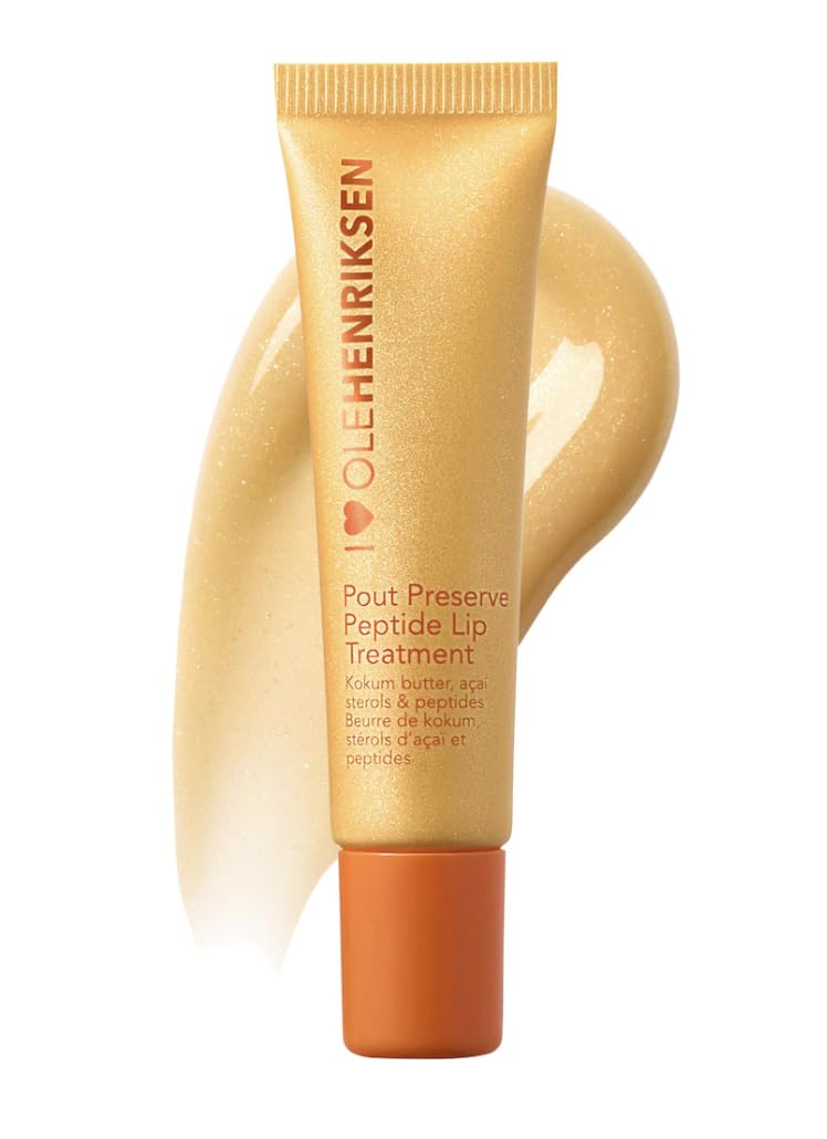 Ole Henriksen Pout Preserve muestra el tubo del tratamiento labial para uso diario.