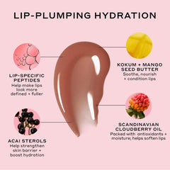 Ole Henriksen Pout Preserve crema Brûlée, textura cremosa para suavidad labial.