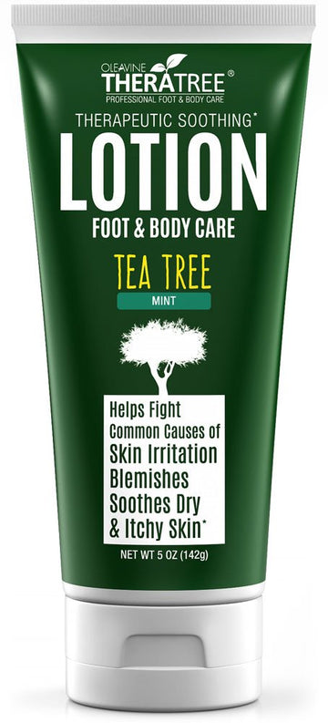 Oleavine Loción con árbol de té y neem para pies; alivio suave y olor fresco.