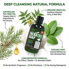 Oleavine TheraTree soap rich foam for deep pore cleansing
