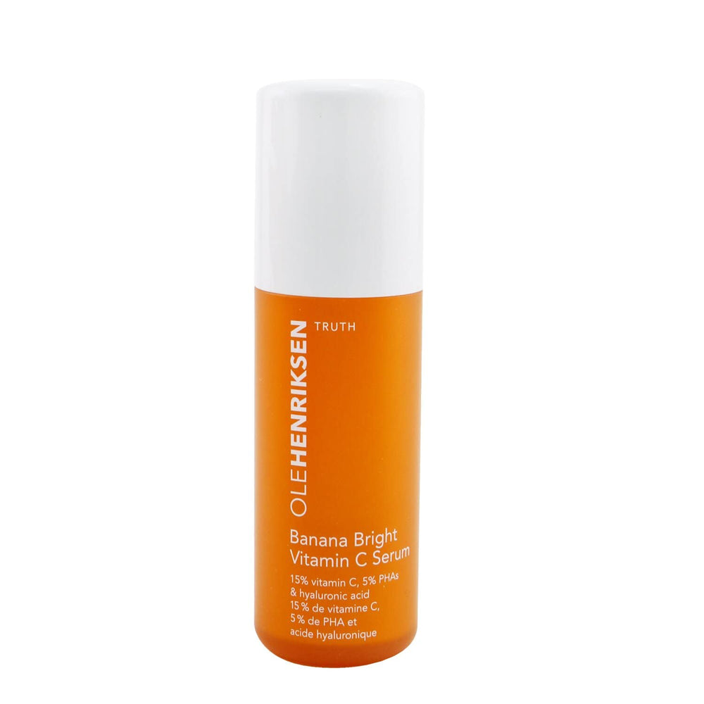 Ole Henriksen suero Banana Brillante frasco iluminador para uso diario.
