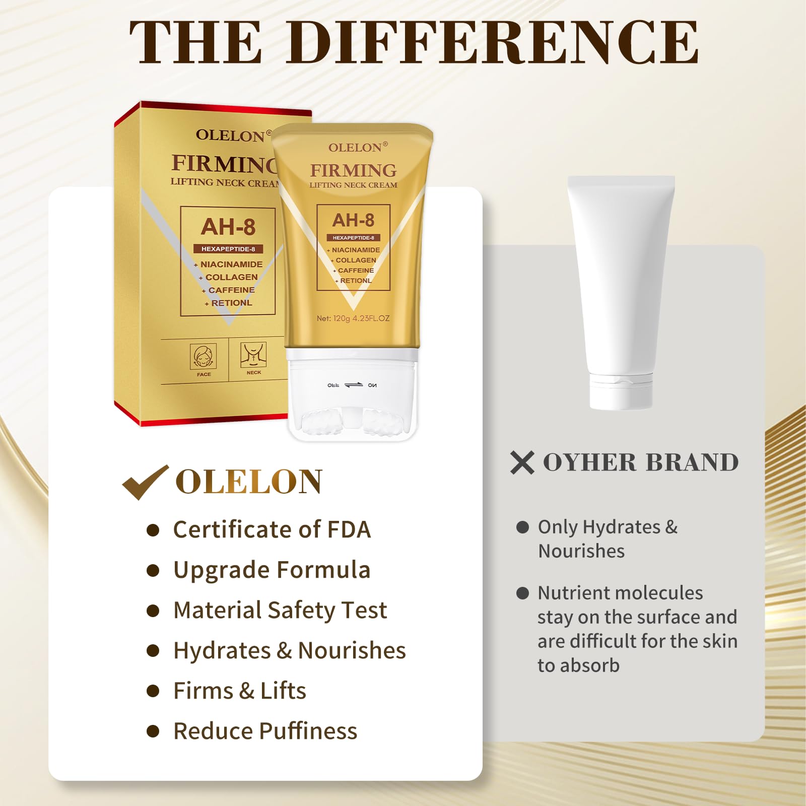 OLELON 8HA hialurónico, hidratación profunda para textura más firme.