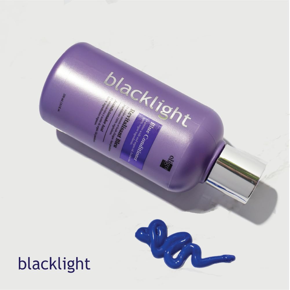 Oligo Blacklight Azul Brillo Cabello: realza el brillo del rubio.