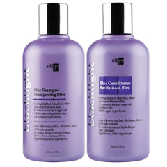 Oligo Professionnel Blacklight Azul Champú Bote: neutraliza tonos cálidos y aporta brillo.